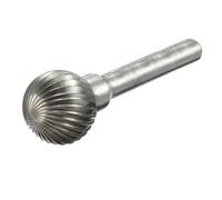sourcing map Fraise Rotative Lime en carbure de tungstène Outil de meulage en forme de boule 6x16x14mm
