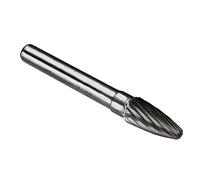 sourcing map Fraise Rotative Lime en carbure de tungstène Outil de meulage forme conique Tige de 6 mm et diamètre de tête de 8mm