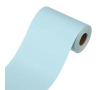 sourcing map Frise de papier peint, bordures de papier peint autocollant pour décoration de cuisine, chambre à coucher, salle de bain, bleu ciel, 10 x 1000 cm