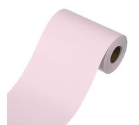 sourcing map Frise de papier peint, bordures de papier peint autocollant pour décoration de cuisine, chambre à coucher, salle de bain, rose clair, 10 x 1000 cm