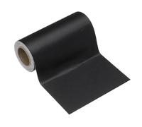 sourcing map Frise de papier peint grain de bois autocollant en PVC texturé imperméable pour sol, porte, table, armoires, bureau, noir mat, 12,7 x 5 m