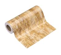 sourcing map Frise de papier peint grain de bois autocollant en PVC texturé imperméable pour sol, porte, table, armoires, bureau, cristal jaune, 15,2 x 5 m