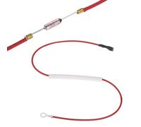 sourcing map Fusible de température universel pour cuiseur à riz, 121 °C, 10 A, 250 V, fusible thermique en métal avec terminal et manchon en fibre de verre pour autocuiseur électrique pièce de