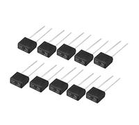 sourcing map Fusible Micro fusion lente miniature monté par DIP 10pc T6.3A 6.3A 250V Noir