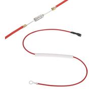 sourcing map Fusible thermique universel pour cuiseur à riz, 229 °C, 10 A, 250 V, fusible thermique en métal avec terminal et manchon en fibre de verre pour autocuiseur électrique, pièce de réparation
