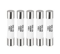 sourcing map Fusibles à Cartouche en Céramique 16A 500V 6x30mm, Fusible Tube à Coupure Rapide Rechange pour Amplificateur Lampe à Économie Énergie Ballast, 5pcs