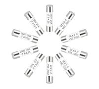 sourcing map Fusibles à Cartouche en Céramique 25A 250V 6x25mm, Fusible Tube à Coupure Rapide Rechange pour Amplificateur Lampe à Économie Énergie Ballast, 10pcs