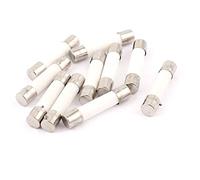 sourcing map Fusible Cylindre Capuchon Céramique Tube Fusible Liens 5 x 25mm 250V 2A 10 PCS