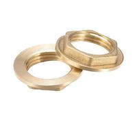 sourcing map G1/2 Écrou blocage avec bride, Hexagonal Laiton Femelle Écrou blocage pour Plomberie 2pcs