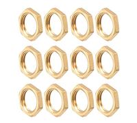 sourcing map G1/4 Écrou blocage, Hexagonal Laiton Femelle Écrou blocage pour Plomberie 12pcs