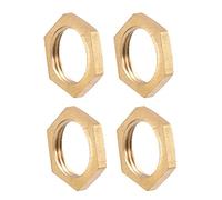 sourcing map G3/8 Écrou blocage, Hexagonal Laiton Femelle Écrou blocage pour Plomberie 4pcs
