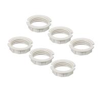 sourcing map G9 Anneau Adaptateur Abat Jour Réducteur Lumière Douille Lampe M20 Support Remplacement pour Luminaires, Blanc, Paquet de 6