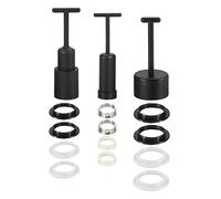 sourcing map G9/E14/E27 Lumière Prise Anneaux Métal Lampe Ombre Support Anneau Remplacement avec Déménagement Outil Noir Blanc 1 Ensemble