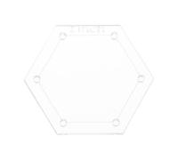 sourcing map Gabarit hexagonal en acrylique de 7,6 cm pour matelassage avec marge de couture réservée, transparent pour le bricolage, le matelassage, la couture et les travaux manuels