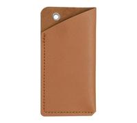 sourcing map Gaine de couteau de poche en cuir de 12 x 6 cm avec trou pour couteau pliable, manchon de protection pour couteaux de camping, chasse en plein air, marron foncé