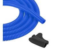 sourcing map Gaine de protection flexible de 6,1 mm avec outil d'installation - Gaine de gestion des câbles pour le bureau, la maison, les câbles électriques et automobiles, bleu