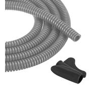sourcing map Gaine de protection flexible de 6,35 mm, 15,2 m, protecteur de cordons avec outil d'installation - Gaine de gestion des câbles pour le bureau, la maison, les câbles électriques et