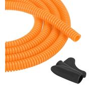 sourcing map Gaine de protection flexible de 6,35 mm, 15,2 m, protecteur de cordons avec outil d'installation, gaine de gestion de câbles pour le bureau, la maison, les fils électriques et automobiles