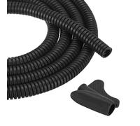 sourcing map Gaine de protection flexible de 6,35 mm, 30,5 m, protecteur de cordons avec outil d'installation, manchon de gestion de câbles pour le bureau, la maison, les fils électriques et