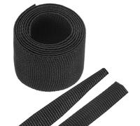 sourcing map Gaine de protection tressée thermorétractable pour câbles - 2,5 cm - 0,9 m - Rapport 2:1 - Pour harnais, câbles réseau, gestion des câbles - Noir