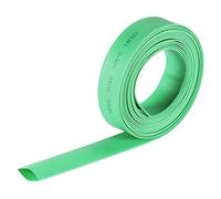 sourcing map Gaine Thermorétractable 1/2"(12mm) Diamètre 20mm Largeur Plate 2:1 Rapport Manchon Câble Tube Rétractable 10ft Vert