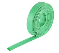 sourcing map Gaine Thermorétractable 1/2"(12mm) Diamètre 20mm Largeur Plate 2:1 Rapport Manchon Câble Tube Rétractable 7m Vert