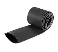 sourcing map Gaine Thermorétractable 1-3/8"(35mm) Diamètre 57mm Largeur Plate 2:1 Rapport Manchon Câble Tube Rétractable 1m Noir