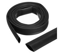 sourcing map Gaine thermorétractable 12 mm étanche 4:1 double paroi marine doublée industrielle gaine de câblage 3 m 1/2 pouce, noir, 3 m