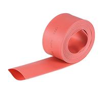 sourcing map Gaine Thermorétractable 22mm Diamètre 37mm Largeur Plate 2:1 Rapport Manchon Câble Tube Rétractable 2m Rouge