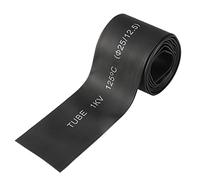 sourcing map Gaine thermorétractable - 25 mm de diamètre - 41 mm de largeur plate - Taux 2:1 - 1 m - Noir