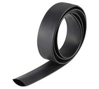 sourcing map Gaine Thermorétractable 3/4"(19mm) Diamètre 32mm Largeur Plate 3:1 Rapport Manchon Câble Tube Rétractable 1m Noir