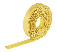 sourcing map Gaine Thermorétractable 3/8"(10mm) Diamètre 17mm Largeur Plate 2:1 Rapport Manchon Câble Tube Rétractable 7m Jaune