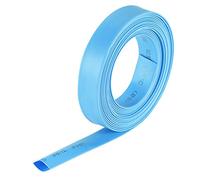 sourcing map Gaine Thermorétractable 5/16"(8mm) Diamètre 13.7mm Largeur Plate 2:1 Rapport Manchon Câble Tube Rétractable 10ft Bleu