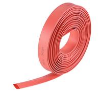 sourcing map Gaine Thermorétractable 5/16"(8mm) Diamètre 13.7mm Largeur Plate 2:1 Rapport Manchon Câble Tube Rétractable 7m Rouge