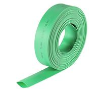 sourcing map Gaine Thermorétractable 5/8"(16mm) Diamètre 26mm Largeur Plate 2:1 Rapport Manchon Câble Tube Rétractable 7m Vert