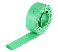 sourcing map Gaine Thermorétractable 5/8"(16mm) Diamètre 26mm Largeur Plate 2:1 Rapport Manchon Câble Tube Rétractable 10ft Vert
