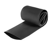 sourcing map Gaine Thermorétractable 70mm Diamètre 113mm Largeur Plate 2:1 Rapport Manchon Câble Tube Rétractable 1m Noir