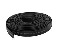 sourcing map Gaine Thermorétractable 8mm Diamètre 2:1 Rapport Tube Thermorétractable Fil Enveloppe 10m Noir