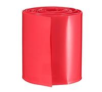 sourcing map Gaine Thermorétractable Emballage Batterie 70mm Plat PVC Tube 5m Longueur pour 18650 Batterie Rouge