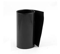 sourcing map Gaine thermorétractable Emballage Batterie PVC 103 mm Plat Largeur pour 18650 Puissance Fournitures 1m Longueur Noir