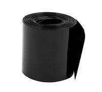 sourcing map Gaine Thermorétractable Emballage Batterie PVC Gaine Thermorétractable 60mm Plat Largeur pour 18650 Puissance Fournitures 2.1m Longueur Noir