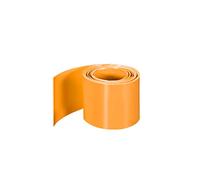 sourcing map Gaine thermorétractable en PVC de 43 mm de largeur plate pour simple 26650 - Orange - 5 m