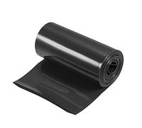 sourcing map Gaine Thermorétractable PVC Batterie Enveloppe 100mm Plat Largeur 4m Noir Isolation pour Batterie