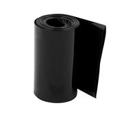 sourcing map Gaine Thermorétractable PVC Emballage Batterie Tube Thermorétractable 70mm Plat pour 18650 Puissance Fournitures 2,1m Long Noir