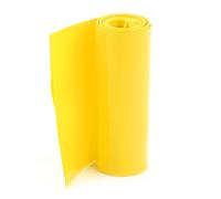 sourcing map Gaine Thermorétractable PVC Tube rétrécissement chaleur Emballage Batterie 85mm jaune 2Meters pour paquet 18650 batteries