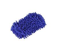 sourcing map- Gants de lavage en chenille, mitaines en microfibre, utilisation humide et sèche 2 en 1, bleu