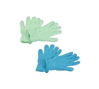 sourcing map- Gants de nettoyage pour époussetage, mitaines en microfibre, 2 paires, bleu et vert menthe