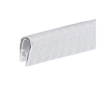 sourcing map Garniture de bord en caoutchouc blanc en forme de U avec clips en acier pour bords de porte de 4,5 m de long