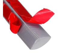 sourcing map Garniture murale flexible quart de rond 1,8 x 2,2 x 248,9 cm, double pelage et collage, bord en caoutchouc moulé pour coin de plafond, sol, comptoir de salle de bain, gris