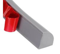 sourcing map Garniture murale flexible quart de rond - 1,8 x 2,2 x 393,7 cm - Bande de garniture moulée en caoutchouc flexible pour plafond, sol, comptoir de salle de bain, gris